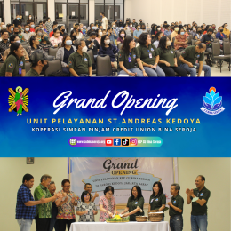 Grand Opening Unit Pelayanan Baru KSP CU Bina Seroja di Paroki St. Andreas Kedoya Jakarta Barat
