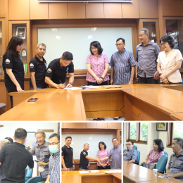 Penandatanganan kontrak kerjasama KSP CU Bina Seroja Dengan Gereja Katolik St.Andreas Paroki Kedoya Jakarta Barat